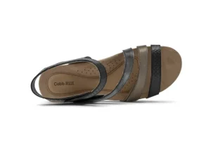 Hollywood 4-Strap Black Sandal