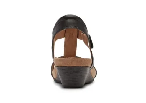 Hollywood T-Strap Black Sandal