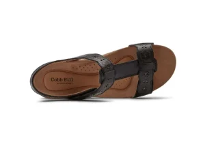 Hollywood T-Strap Black Sandal