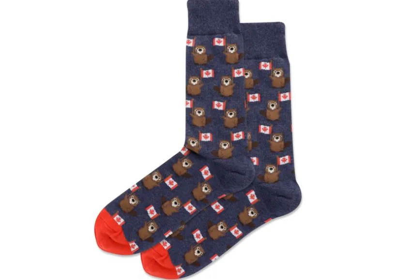 hotsox_mens_canada_beaver_0.webp Hotsox Men's Canada Beaver Crew Socks