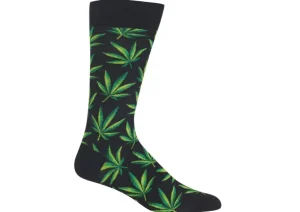Hotsox Men's Weed Crew Socks