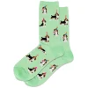 Hotsox Women's Party Beagle Mint Crew Socks