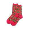 Hotsox Women's Pink Weed Crew Socks