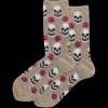 Hotsox Women's Skull and Roses Socks