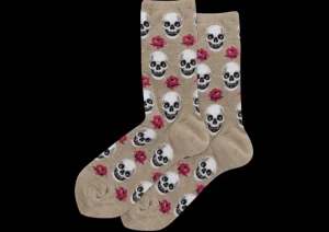 Hotsox Women's Skull and Roses Socks