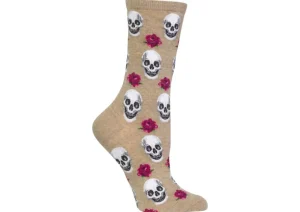 Hotsox Women's Skull and Roses Socks