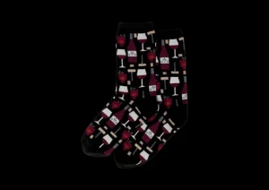 Hotsox Women's Wine Crew Socks