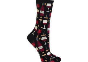 Hotsox Women's Wine Crew Socks