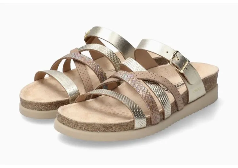 huleda_gold_leather_multi_2.webp Huleda Gold Leather Multi Strap Slide Sandal