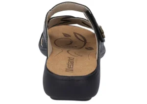 Ibiza 99 Black Leather Slide Sandal