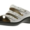 Ibiza 66 White Leather Slide Sandal