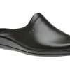 Jerry Black Leather Slipper