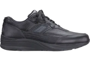 Journey Black Leather Lace-Up Walking Shoe