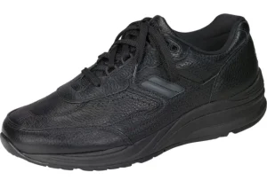 Journey Black Leather Lace-Up Walking Shoe