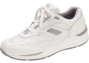 Journey White Leather Lace-Up Walking Shoe