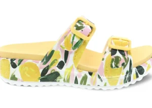 Kandi Lemons Yellow EVA Double Strap Slide Sandal