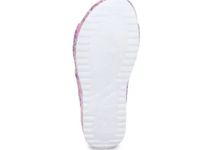 Kandi Pink Paisley Floral EVA Double Strap Slide Sandal