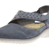 Kapua Blue Leather Asymmetrical Mary Jane Sandal
