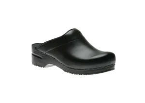 Karl Black Box Leather Clog