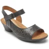 Laurel Black Perforated Sandal