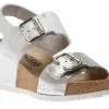 Lissandra White Silver Print Wedge Sandal