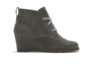 Lucinda Black Nubuck Leather Wedge Heel Chukka Boot