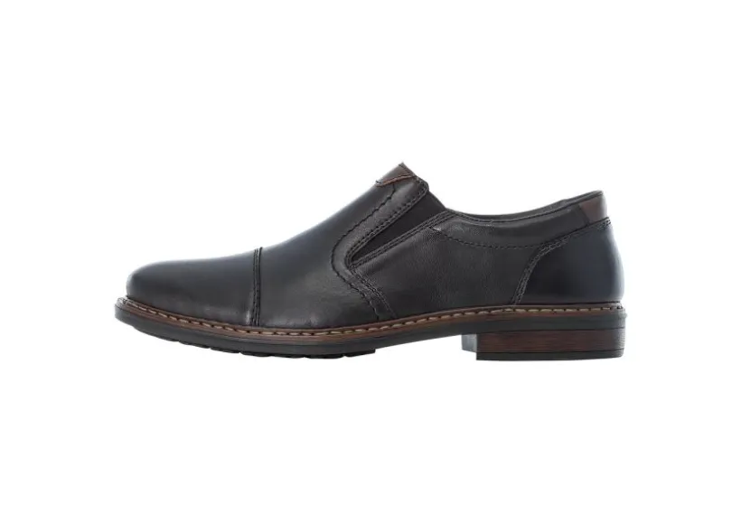 lugano_black_leather_cap__2.webp Lugano Black Leather Cap Toe Slip-On Dress Shoe