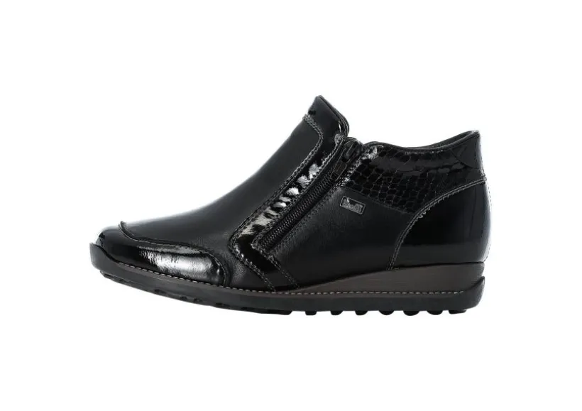 luxor_black_patent_trim_d_1.webp Luxor Black Patent Trim Double Zipper Ankle Boot