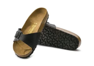 Madrid Birko-Flor Black Slide Sandal
