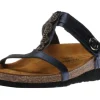 Malibu Polar Sea Metallic Blue Rhinestone Slide Sandal