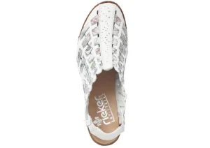Massa White Multicolour Woven Sandal