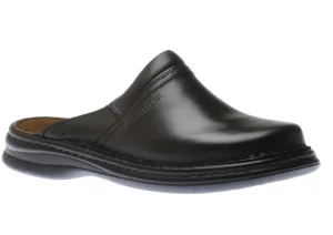 Max Black Leather Slipper
