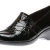 May Marigold Black Croco Slip-On Loafer