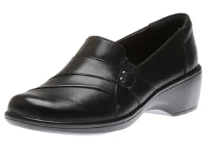 May Marigold Black Leather Slip-On Dress Loafer