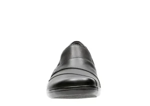 May Marigold Black Leather Slip-On Dress Loafer