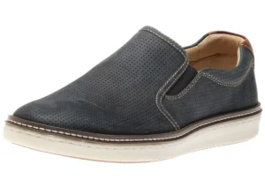 McGuffey Perforated Navy Leather Slip-On Sneaker