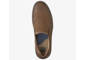 McGuffey Perforated Tan Brown Leather Slip-On Sneaker