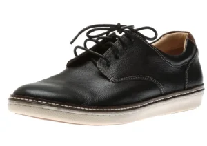 McGuffey Plain Toe Black Leather Derby Sneaker