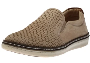 McGuffey Woven Beige Nubuck Slip-On Sneaker