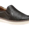 McGuffey Woven Black Leather Slip-On Sneaker