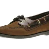 Men's Authentic Original Brown Nubuck Leather Two Eye Boat Shoe