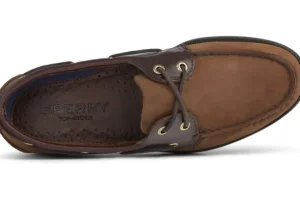Men's Authentic Original Brown Nubuck Leather Two Eye Boat Shoe