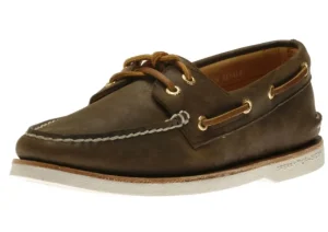 Men's Gold Cup Authentic Original Brown Leather Two Eye Boat Shoe