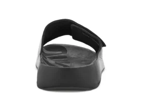 Men's 2nd Cozmo Black Leather Slide Sandal