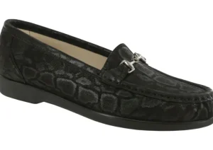 Metro Black Nero Snake Slip On Loafer