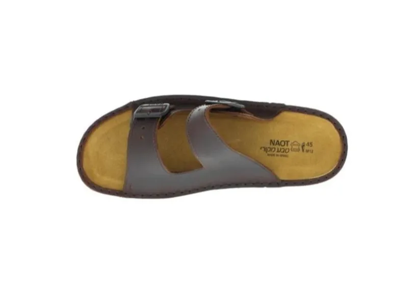 mikael_buffalo_brown_leat_2.webp Mikael Buffalo Brown Leather Slide Sandal