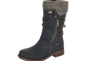 Mombasa Black Knit Mid-Height Boot