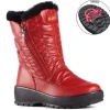 Monica Red Mid-Calf Winter Boot