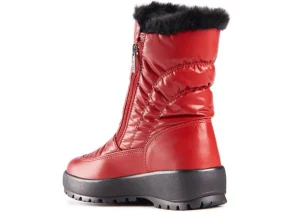 Monica Red Mid-Calf Winter Boot