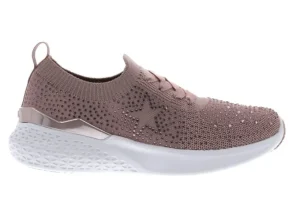 Monticello Powder Pink Rhinestone Slip-On Sneaker